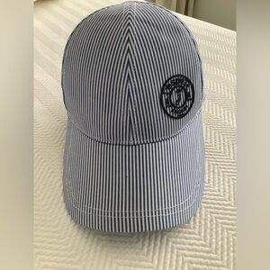 Jacadi Blue and White Striped Kids Hat